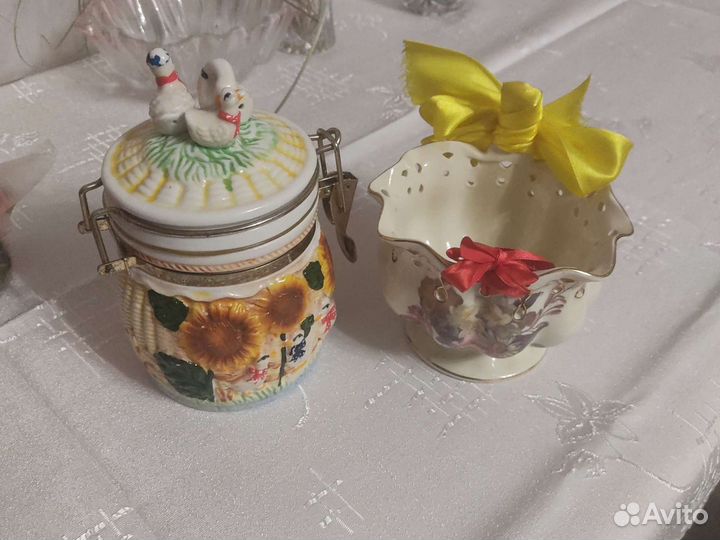Банка горшок керамический, конфетница