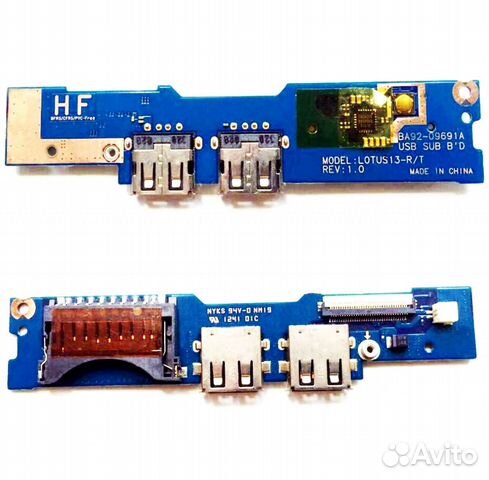 Плата с USB разъемами для Samsung NP530U3B