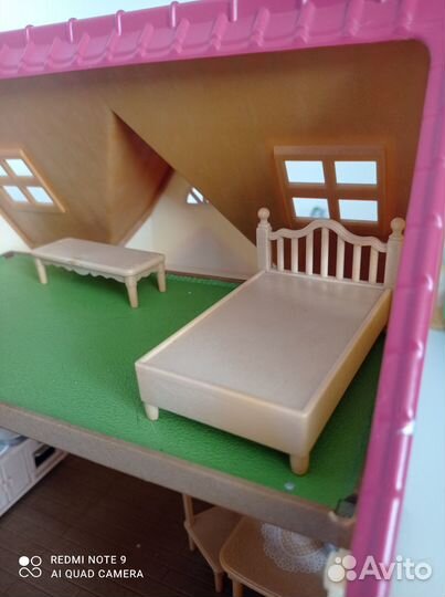 Домик 2 этажа кукольный happy family