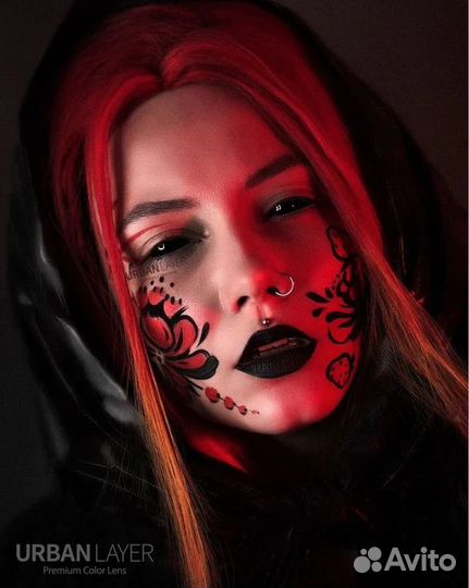 Контактные линзы Urban Layer Black Sclera 22мм