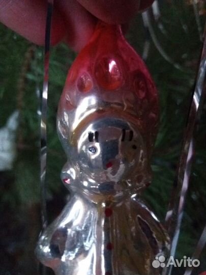 Стеклянная ёлочная игрушка Снегурочка в кокошнике