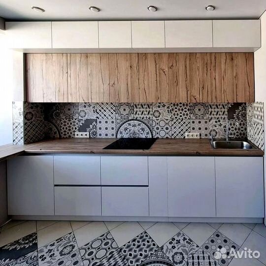 Угловая кухня с мдф фасадами