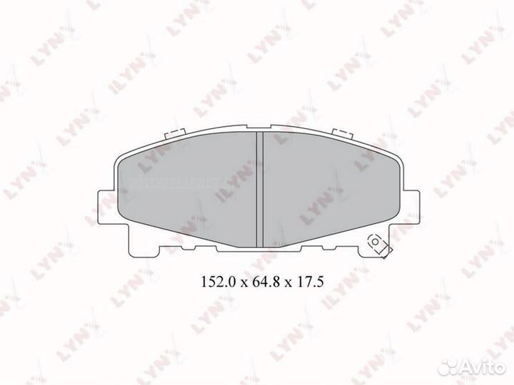 Lynxauto BD-3424 Колодки тормозные дисковые перед