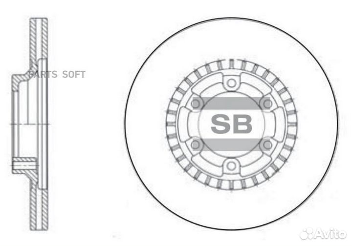Sangsin brake SD1059 Диск тормозной