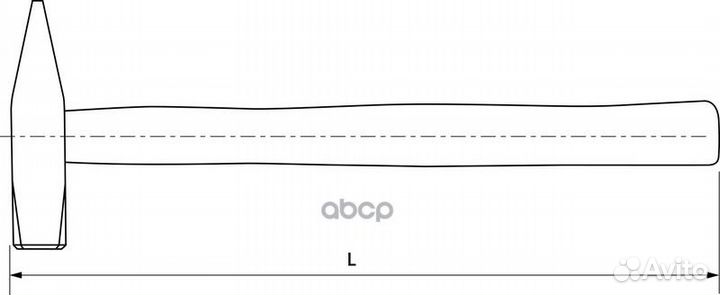 Молоток слесарный с деревянной рукояткой 100 гр