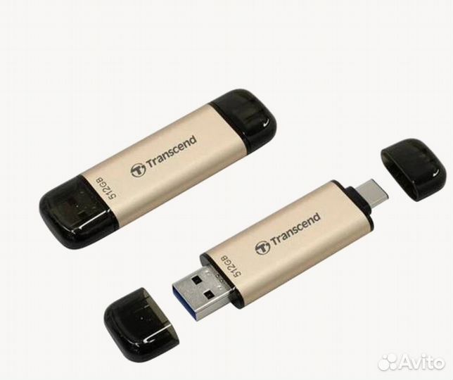 Флешка Transcend JetFlash 930C 512гб Gold
