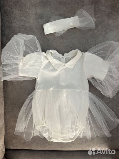 Нарядное боди для девочки 80-86