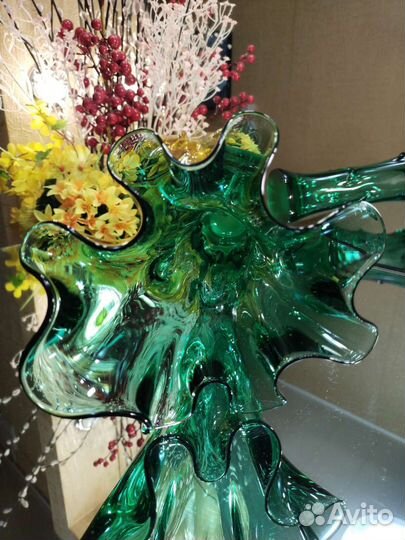 Вазы цветное стекло. Винтаж Чехия ссср.Резерва нет