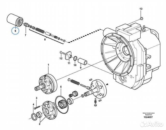 C77AH22 Фильтр кпп экскаватора погрузчика