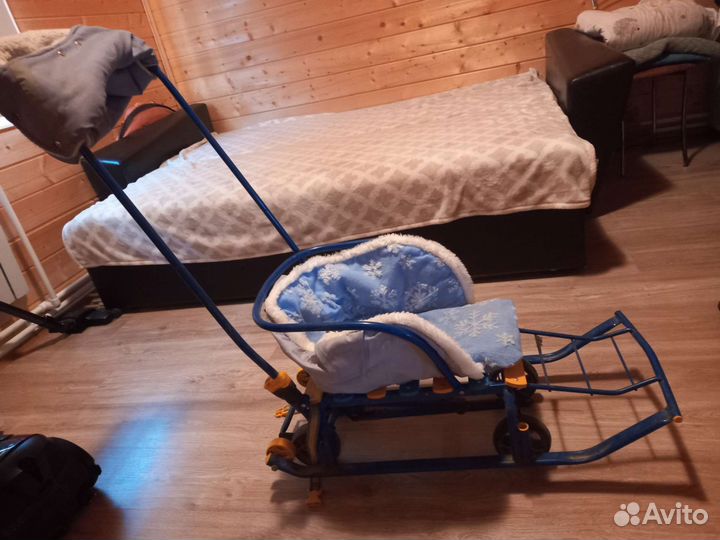 Детские санки коляска