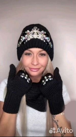 Набор 3-ка (шапка, снуд, варежки)