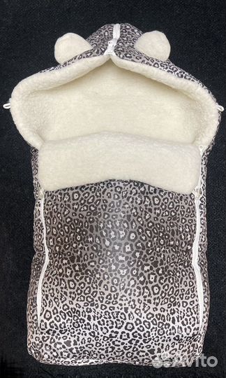 Зимний конверт в коляску на овчине