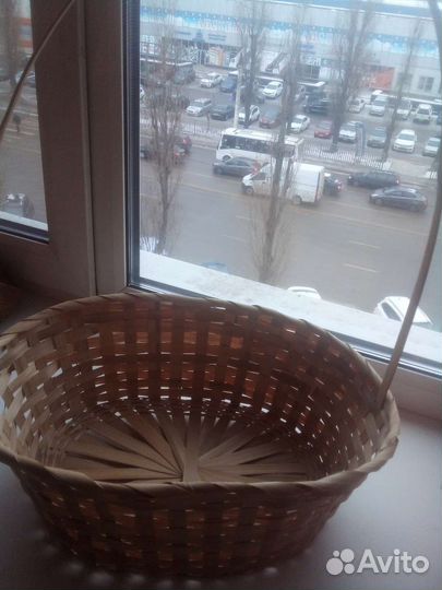 Корзина лакированная лоза, корзина бамбуковая
