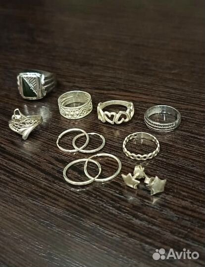 Серьги кольца