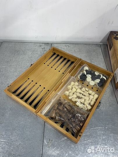 Шахматы шашки нарды 3 в 1