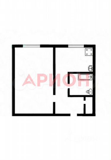 1-к. квартира, 30,7 м², 1/5 эт.