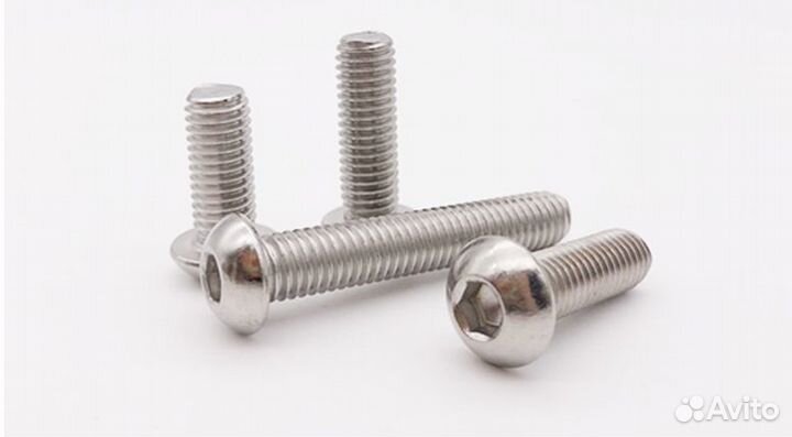 Винт с полукруглой головкой М5х10 мм А2 ISO 7380