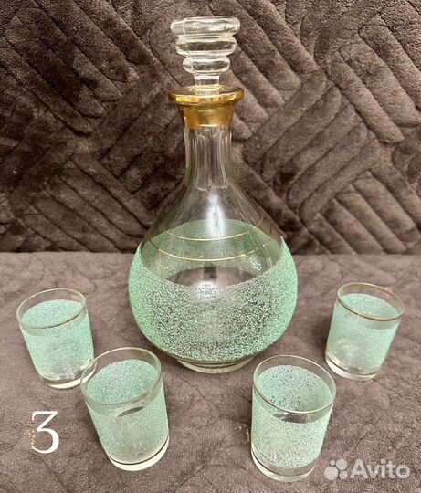 Посуда из цветного стекла винтаж СССР