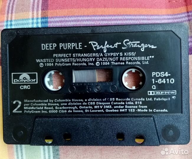 Аудиокассета Deep Purple Perfect Strangers Canada