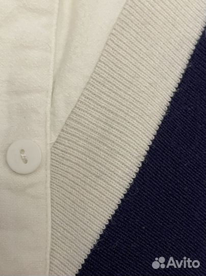 Байковая рубашка с трикотажными вставами