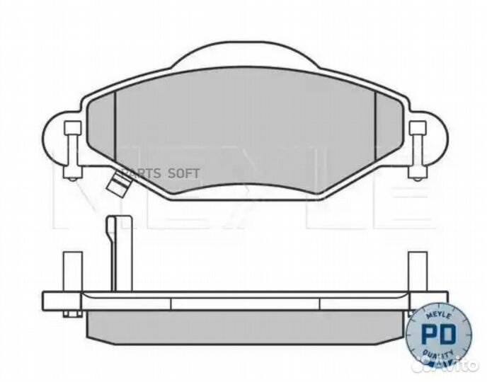 Meyle 0252334017PD Колодки тормозные toyota yaris
