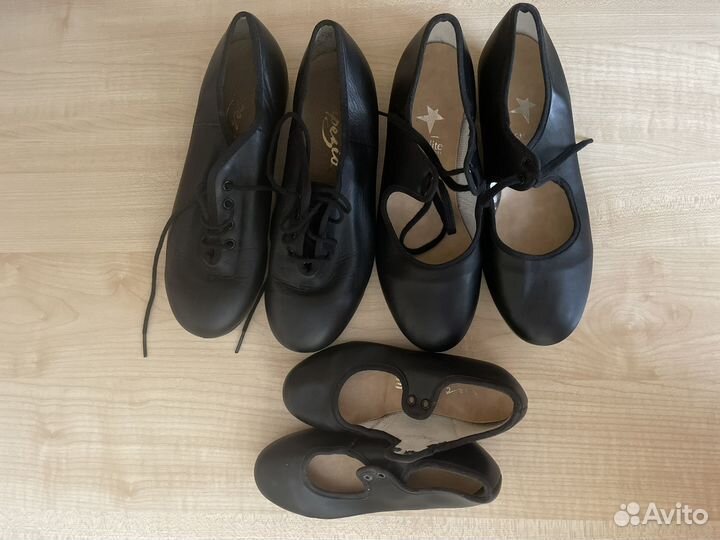 Туфли для танцев с металич. набойками кожа