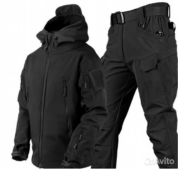 Softshell тактический костюм демисезон с флисом