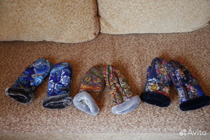 Продаю варежки из павловопосадского платка