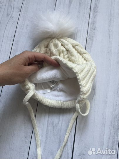 Шапка на завязках детская демисезонная