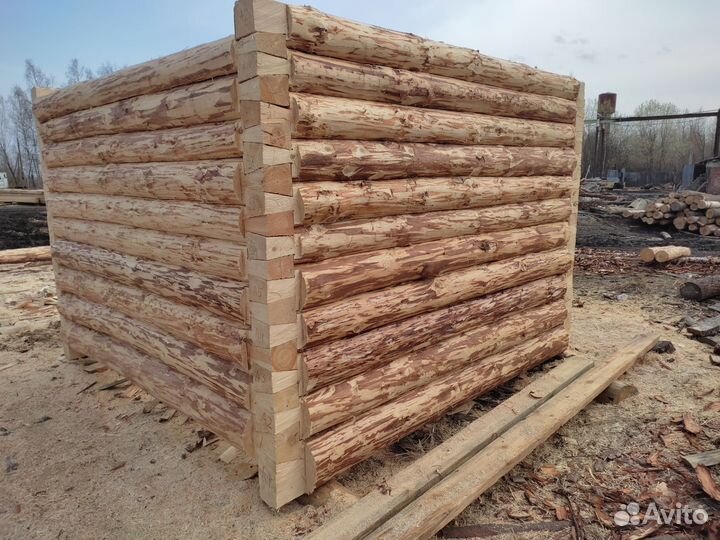 Сруб липа для бани 3x3