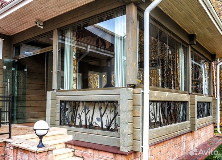 Безрамное (панорамное) остекление веранд