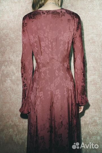 Платье миди из вискозной пряжи