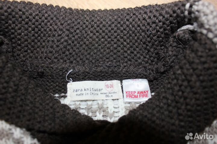 Фирменные вещи zara кофта для мальчика на 1,5-3 г