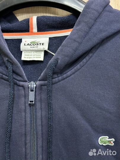 Кофта мужская lacoste на молнии