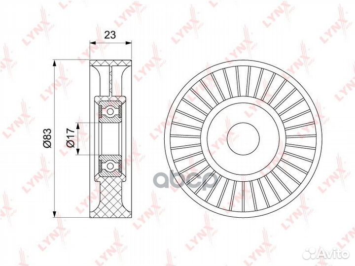 Ролик натяжной приводного ремня PB5219 lynxauto