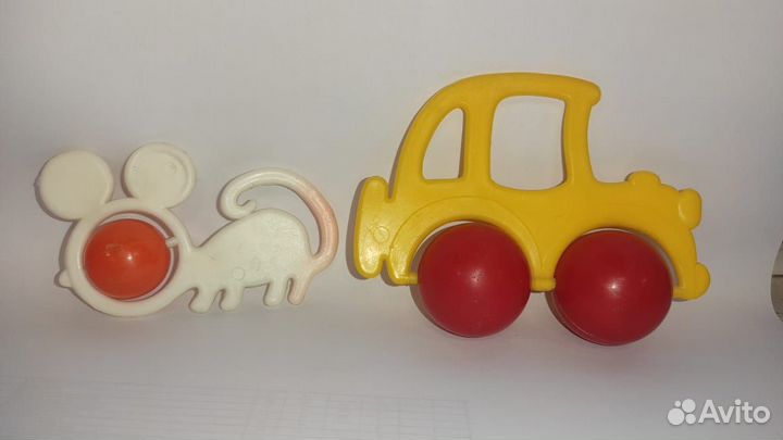Игрушки погремушки СССР. Мышка и Машинка