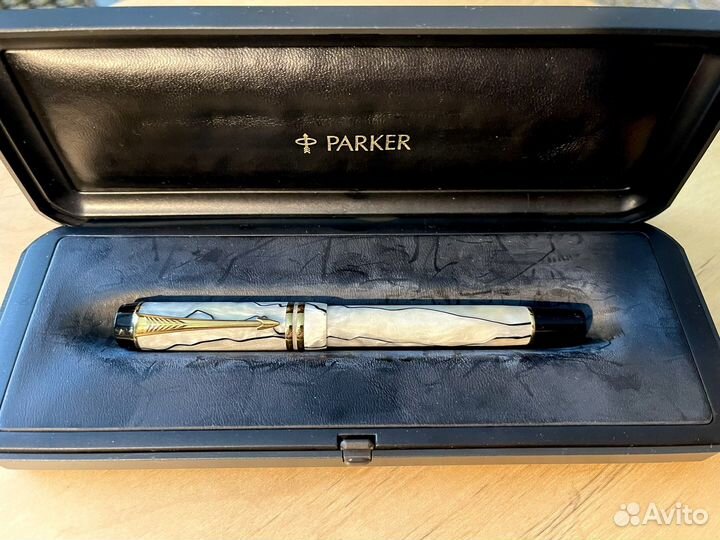 Ручка parker duofold 18k 750 перьевая