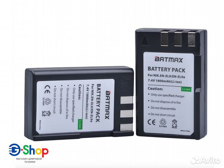 Аккумулятор EN-EL9 Batmax на Nikon D3000/5000/D40