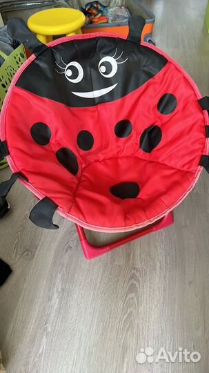 Божья коровка кресло складное детское