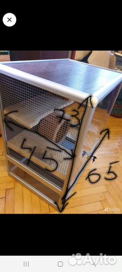 Клетка Витрина для грызунов, шиншиллы, дегу