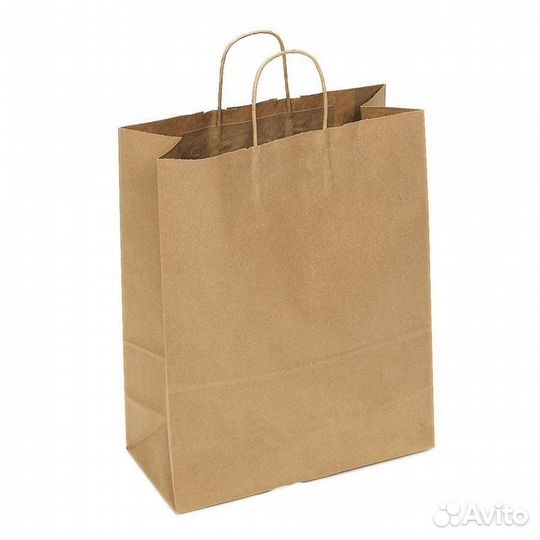 Пакет бумажный 240x140x280 крафт 70г/м2