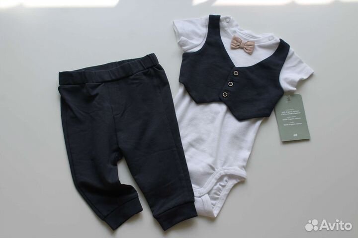 H&M Костюм боди штанишки для мальчика