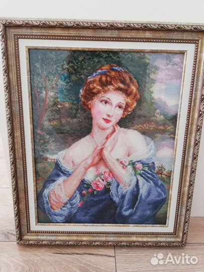 Картина вышивка крестом. Ручная работа