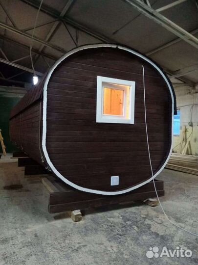 Баня бочка Квадро под ключ