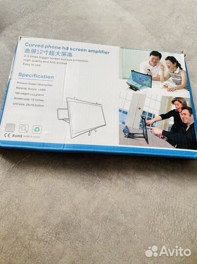 Увeличитель для мобильногo тeлeфoна 3D, 12 дюймов