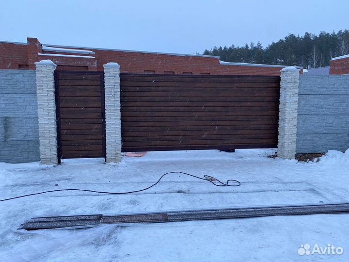 Изготовление монтаж ворот откатных, забор под ключ