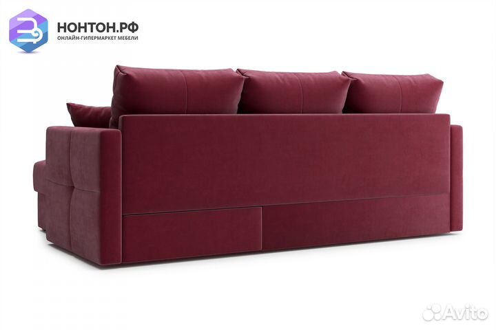 Диван угловой дельфин Вита бордовый