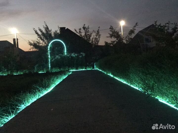 Гибкий неон 220v RGB