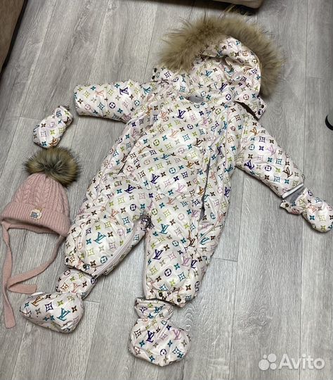 Зимний комбинезон для девочки 68