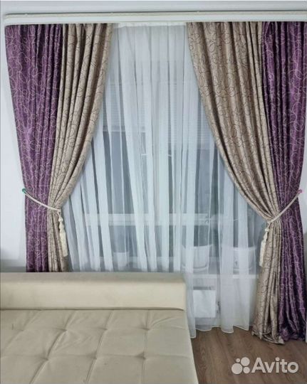 Шторы комбинированные новые